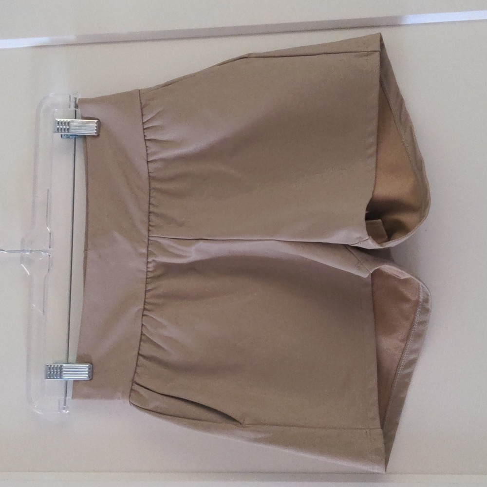 Commando Tan Faux Leather Jogger Shorts